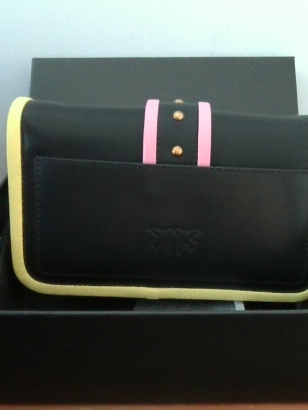 Pinko Leather Multi Color Crossbody Bag, Small with gold chain - Picture 3 of 5